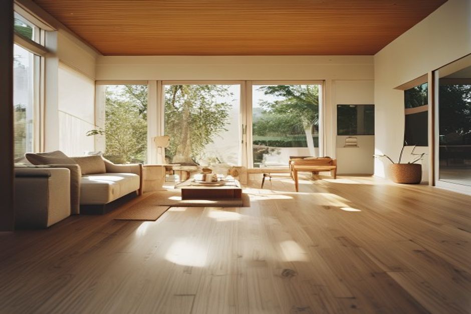 Contemporary bamboo flooring